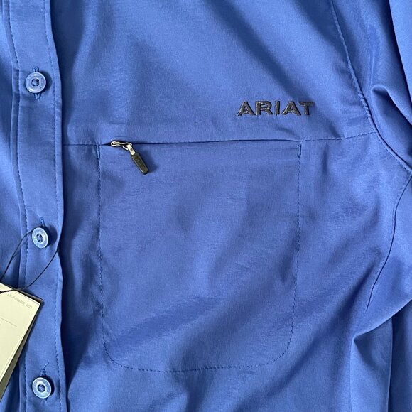 Ariat VentTEK Longsleeve Button Up Shirt - Mazarine Blue - Small - Picture 4 of 7